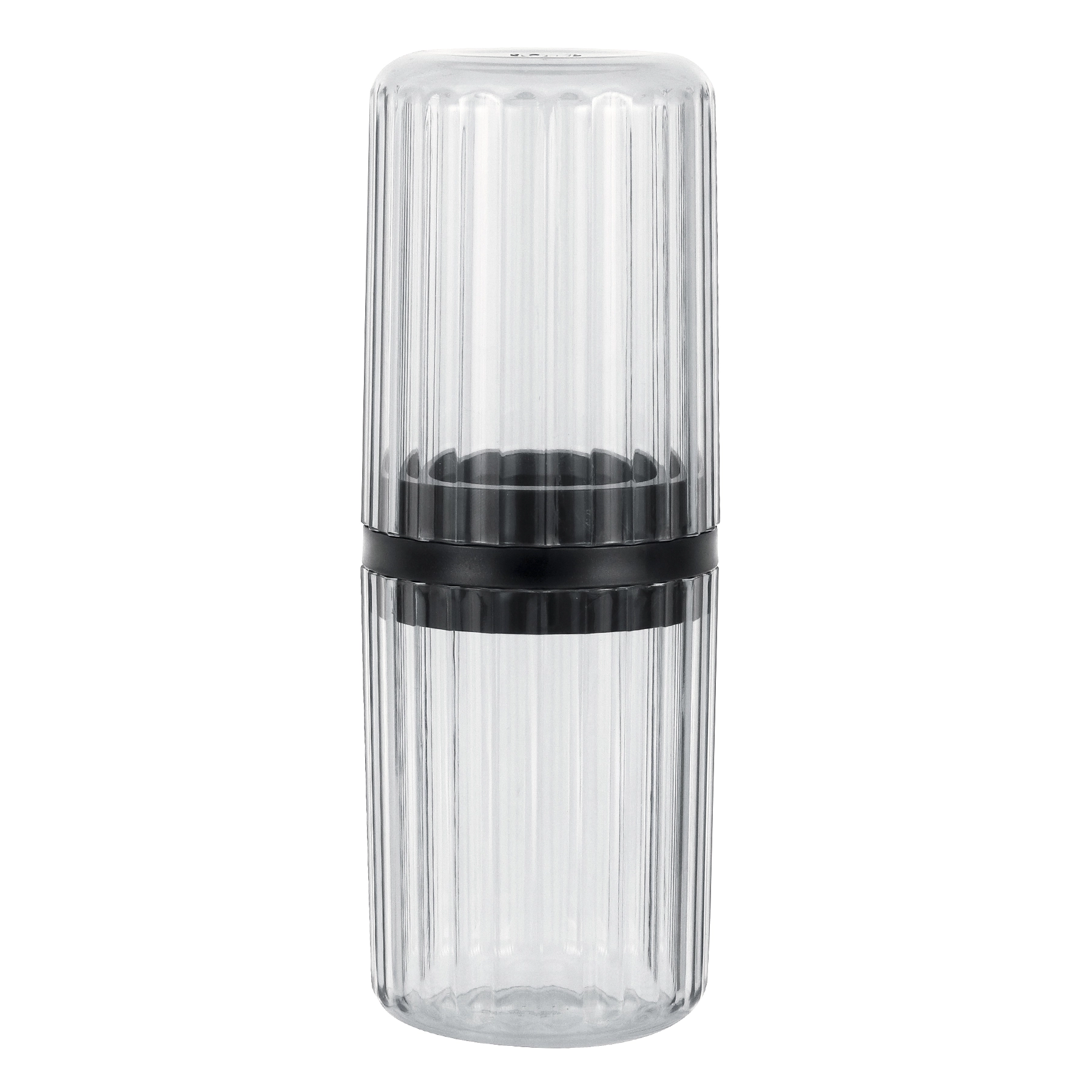 Porta Escova de Dente de Bancada para Banheiro Plástico Natural Groove Classic Ou