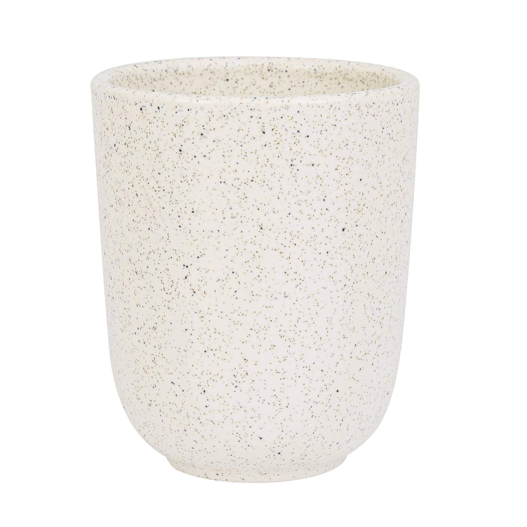 Porta Escova de Dente de Bancada para Banheiro Cerâmica Branco Marmorizado Osaka Marble OU