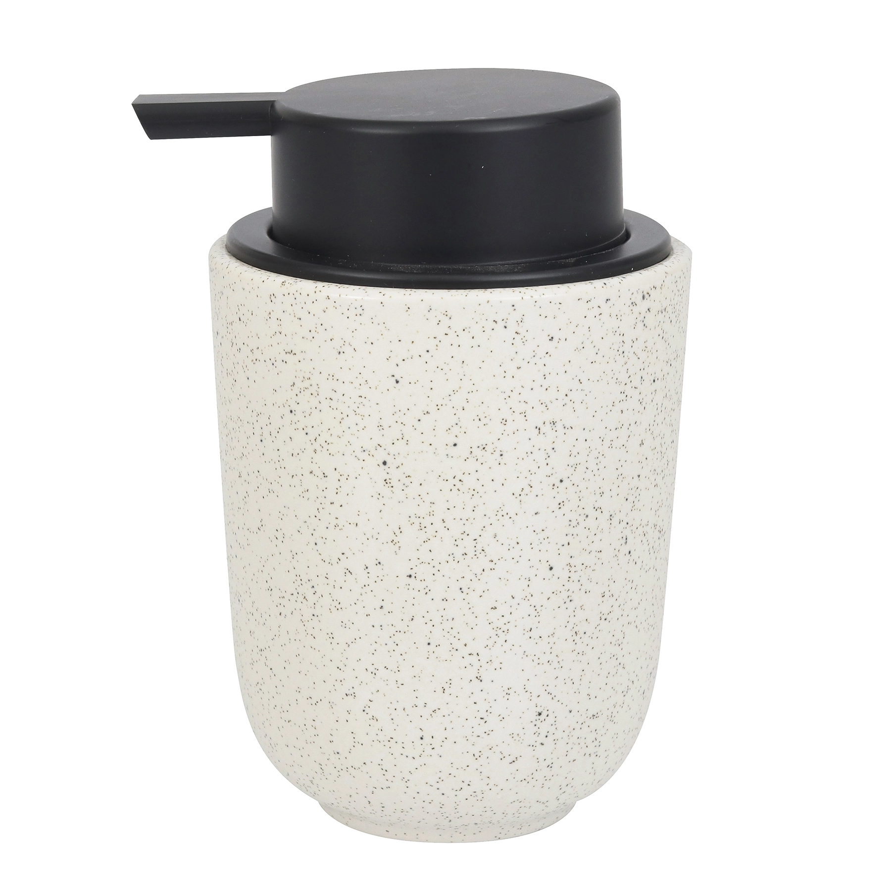 Porta Sabonete Líquido de Bancada para Banheiro 250ml Cerâmica Branco Marmorizado Osaka Marble Martiplast
