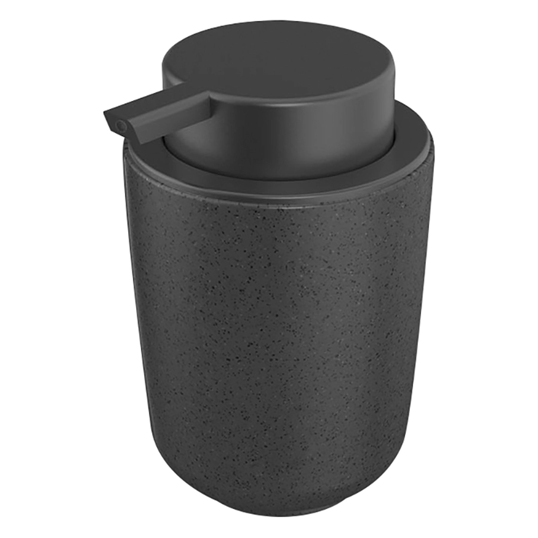 Porta Sabonete Líquido de Bancada para Banheiro 250ml Cerâmica Preto Marmorizado Osaka Marble Martiplast