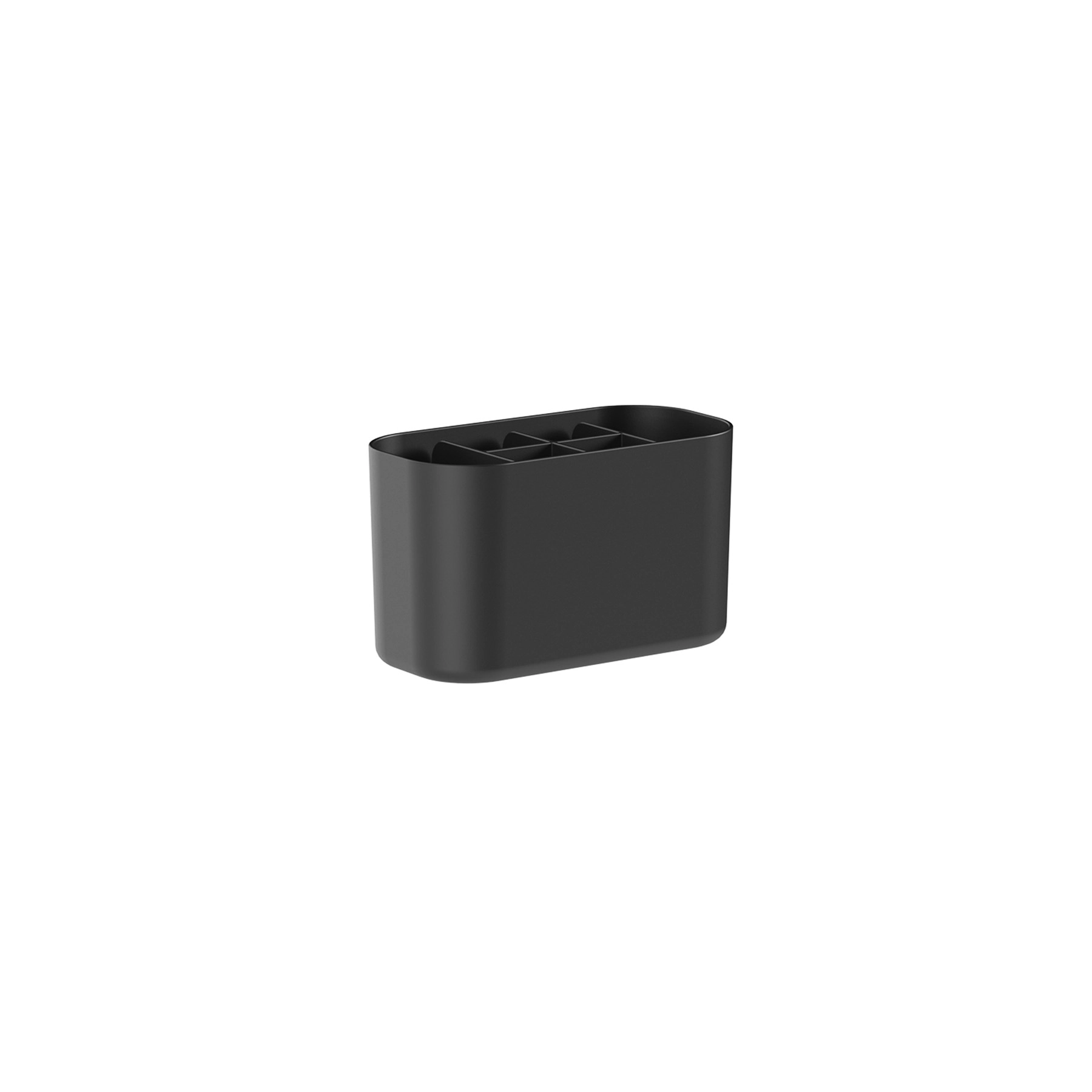 Porta Objetos de Bancada para Banheiro Plástico Preto Bold Ou