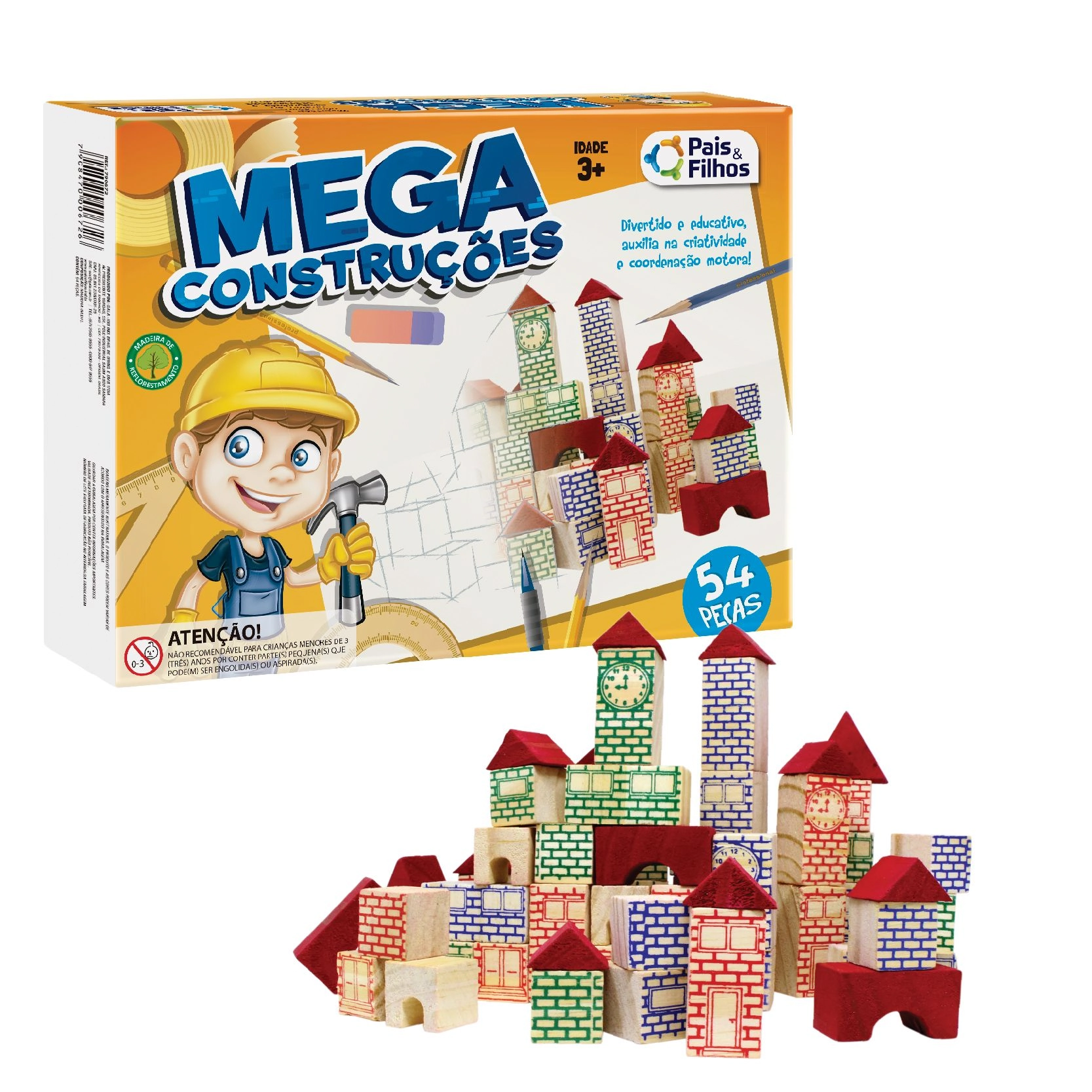 Jogo Mega Construcoes C 54 Pecas