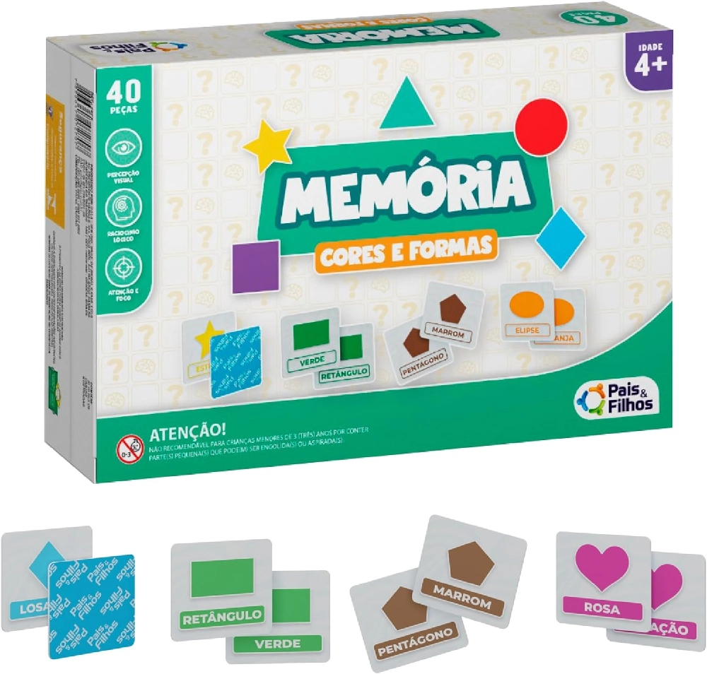 Jogo Memoria Cores Formas 791657 Pais E Filhos