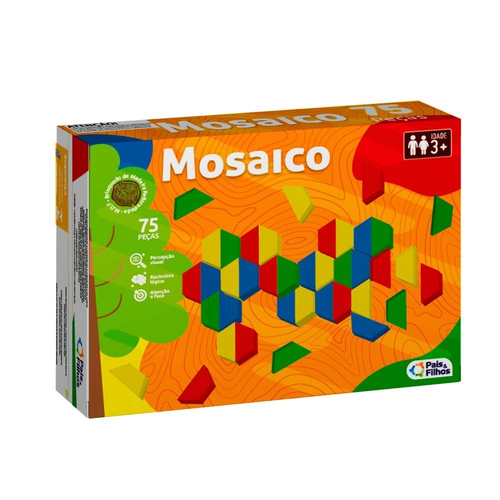 Jogo Didatico Mosaico 791921 Pais E Filhos