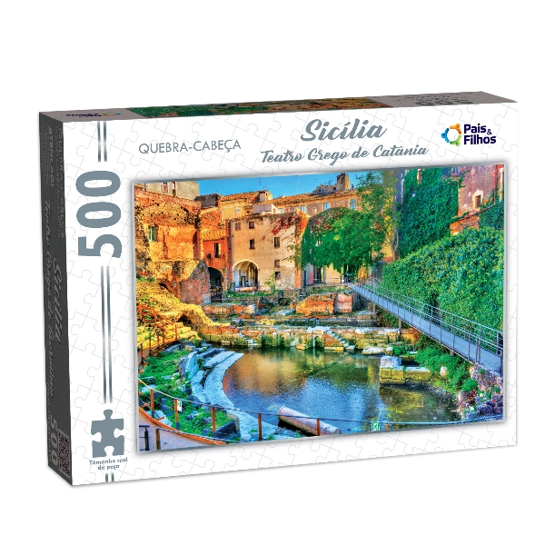 Quebra Cabeca Sicilia Teatro Grego Catania 500pcs 792470 Pais E Filhos