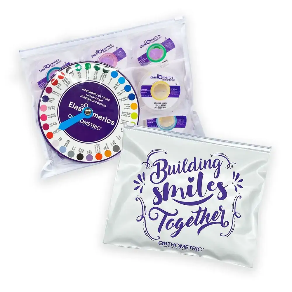60.05.6031 Kit Promocional Elásticos Corrente Médio Sortidos Cristal 1,5m - Orthometric