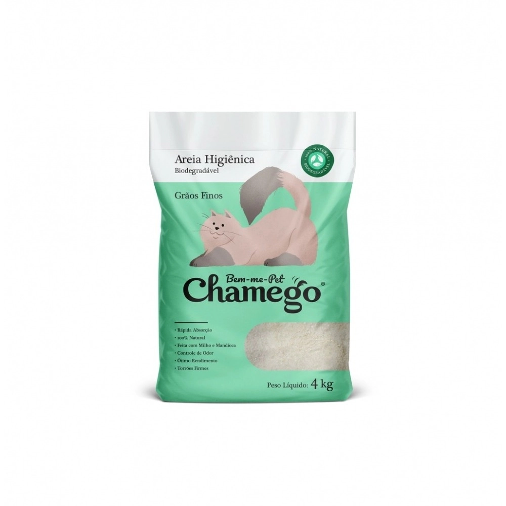 Chamego Areia Higienica 4kg Graos Finos