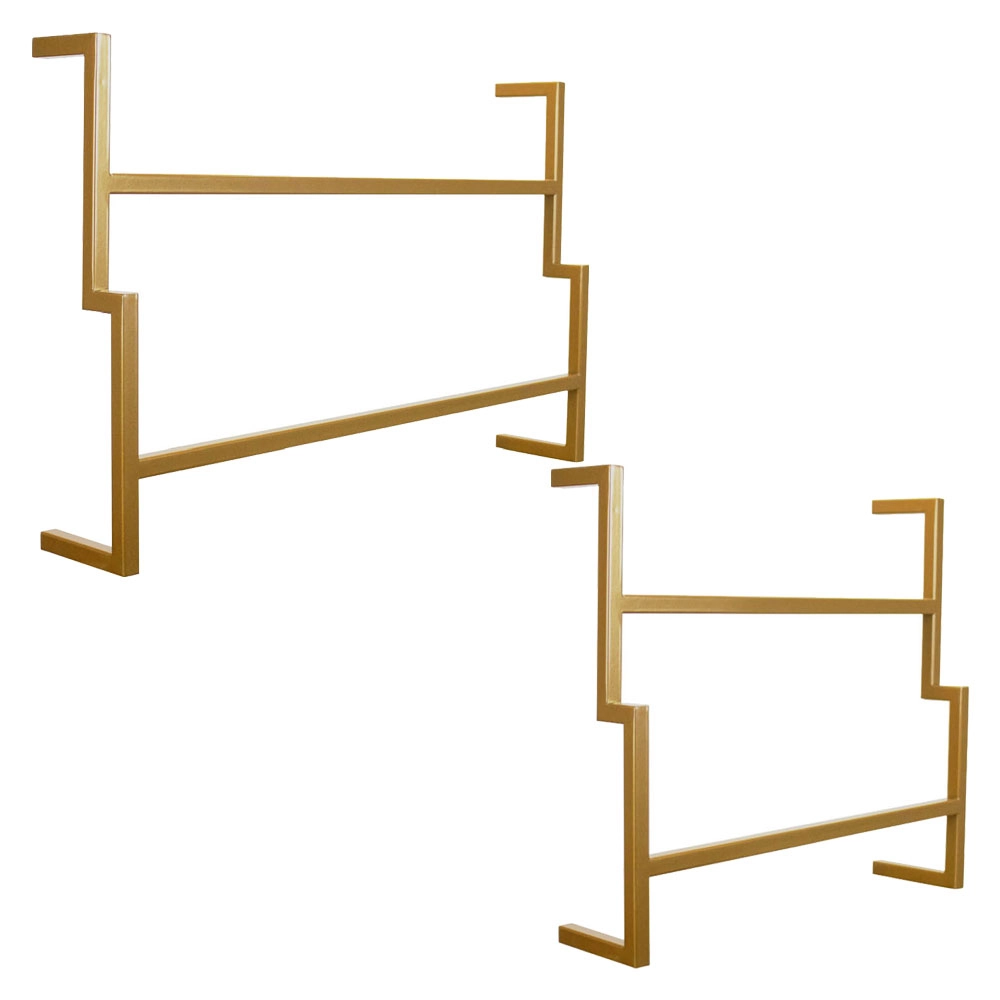 Kit Porta Toalha Industrial Metálico - D rossi - Dourado
