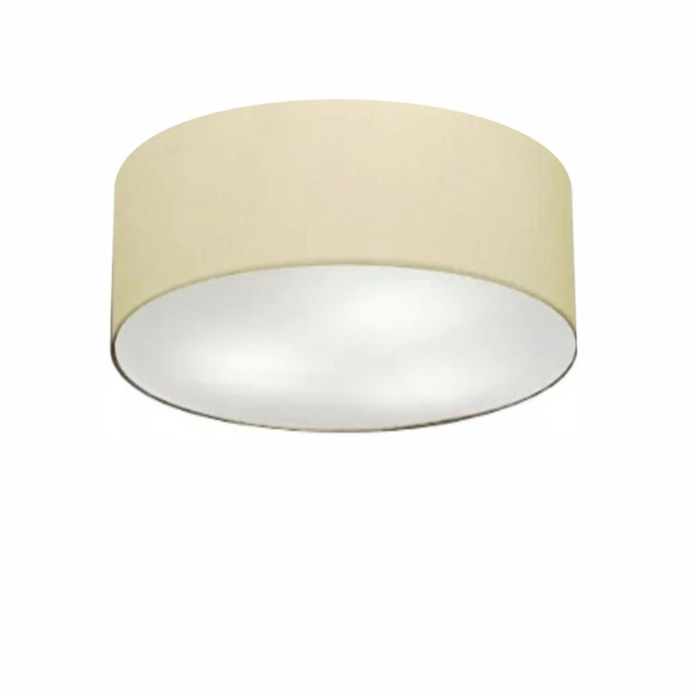 Plafon Para Sala Cilíndrico Sl-3005 Cúpula Cor Algodão Crú