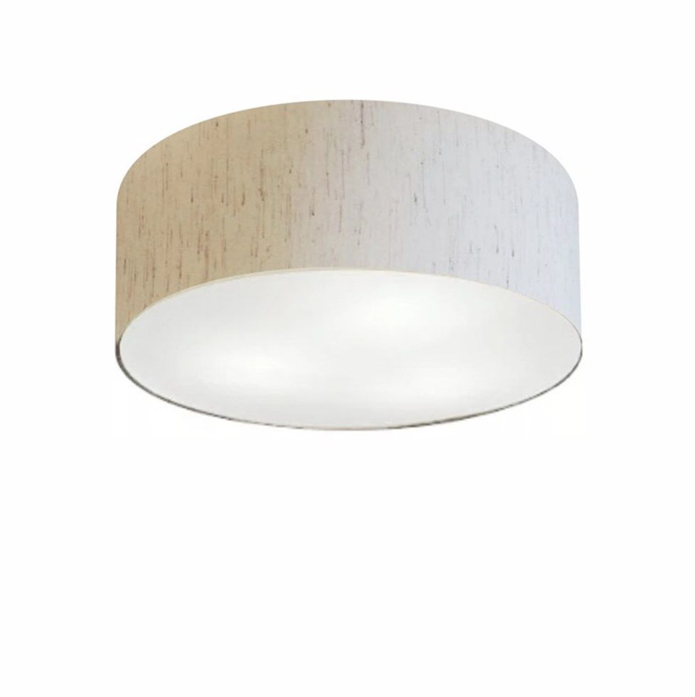 Plafon Para Sala Cilíndrico Sl-3005 Cúpula Cor Linho Bege