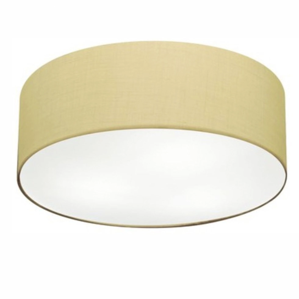 Plafon Para Sala Cilíndrico Sl-3006 Cúpula Cor Algodão Crú