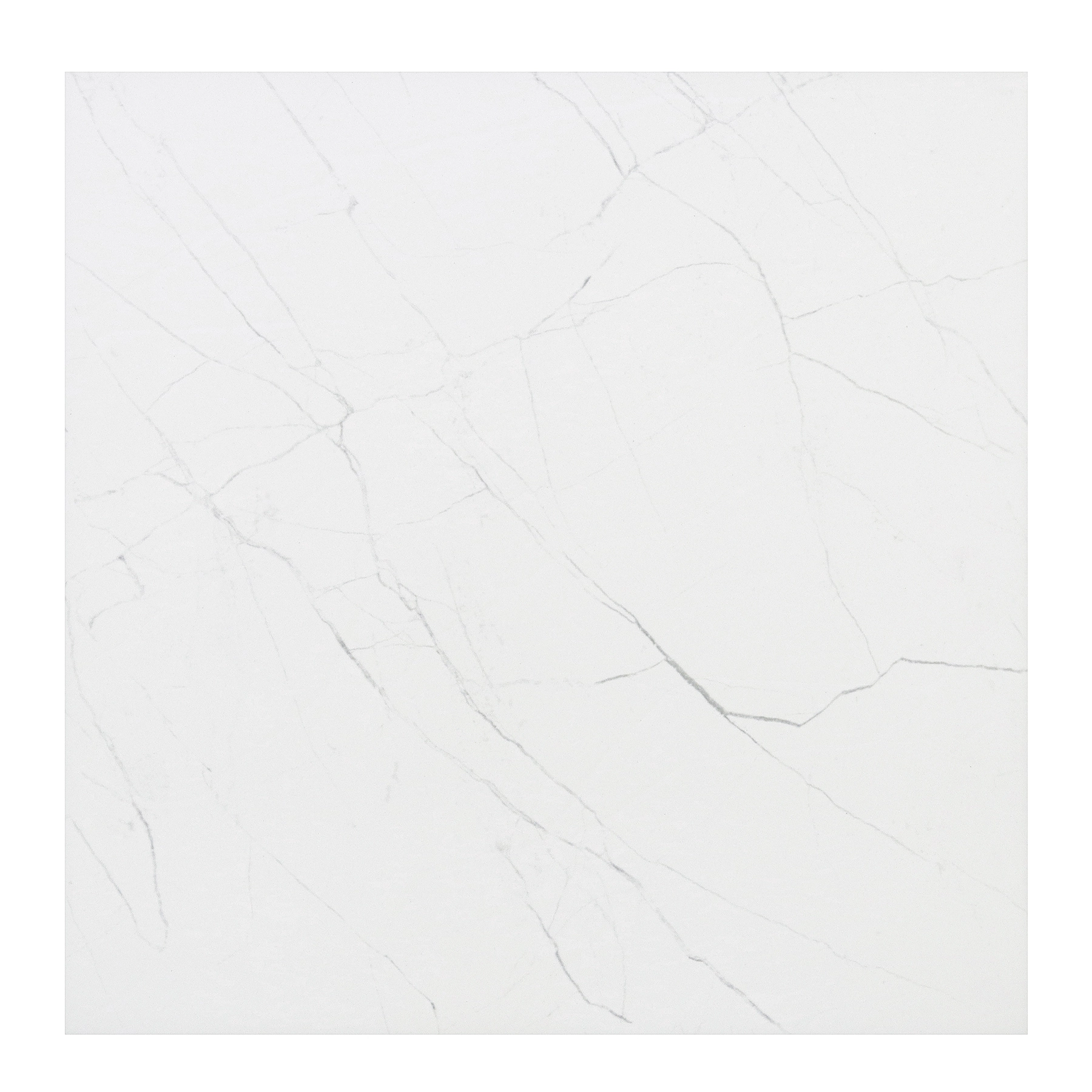 Piso Cerâmico Marmorizado Brilhante Borda Arredondada Interno 46X46cm Vpc 46102 Viva Cerâmica