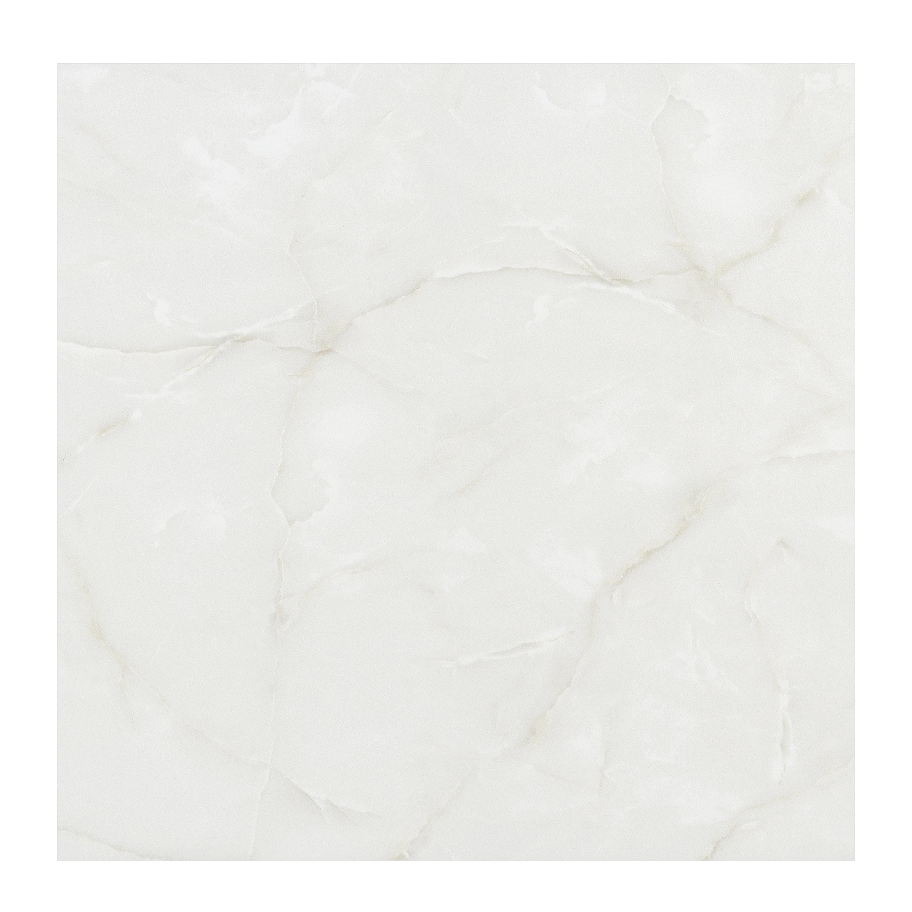 Piso Cerâmico Marmorizado Brilhante Borda Arredondada Interno 46X46cm Vpc 46103 Viva Cerâmica