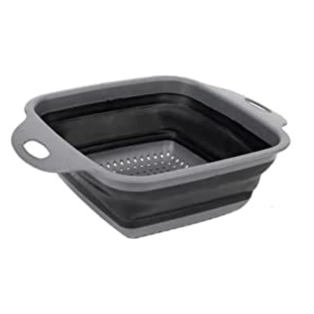 Escorredor Multiuso Quad Retratil Silicone 29x22cm Preto 14241 Inga