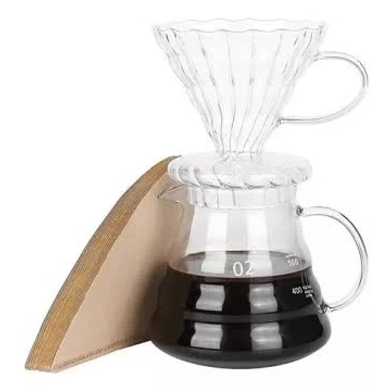 Jarro Vidro Suporte Coador Cafe 350ml 14784 Inga