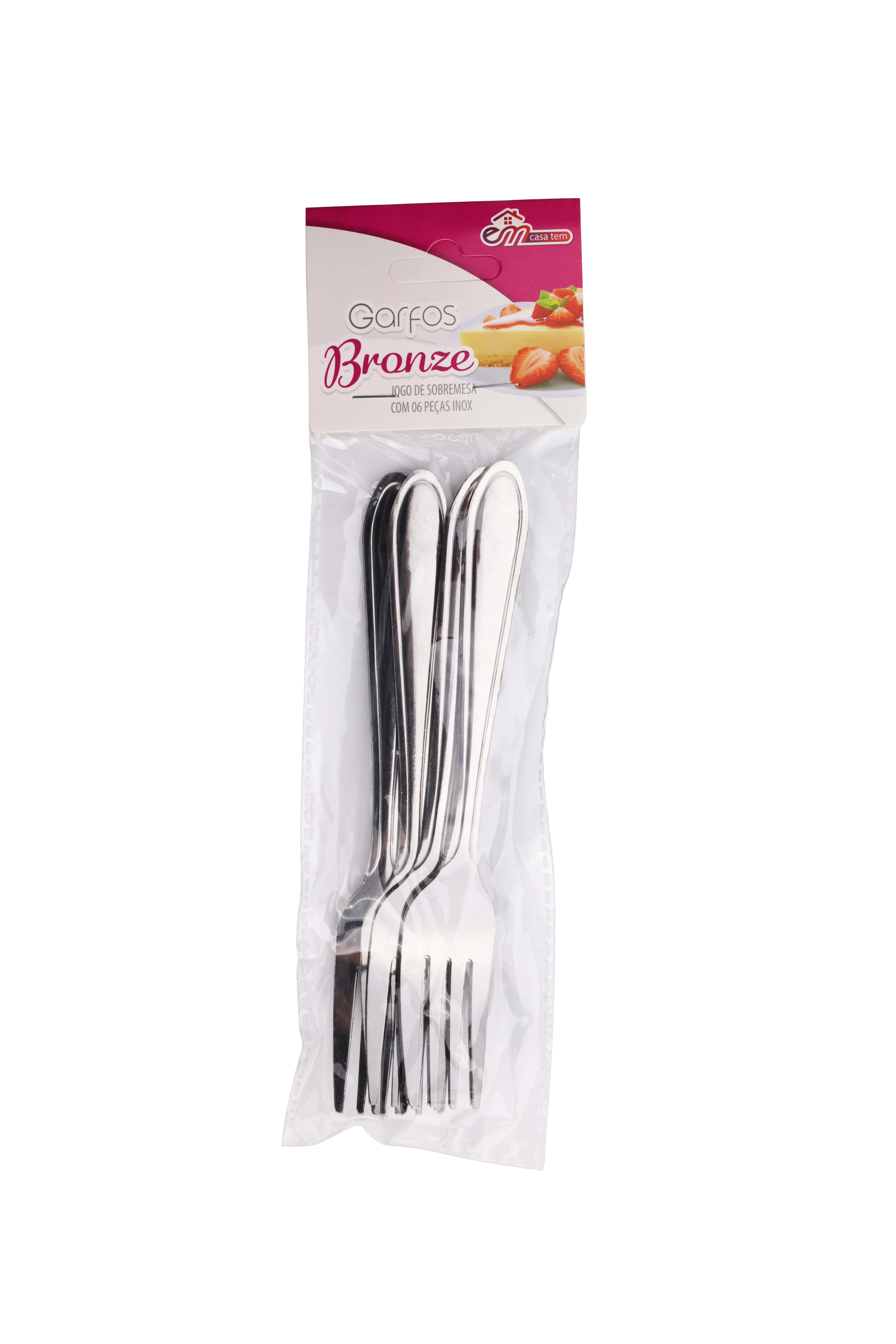 Jogo Garfo Sobremesa Inox Bronze 6pcs Cm60 15090 Inga