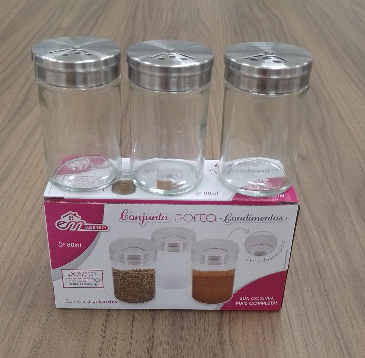 Jogo Porta Condimento 80ml 3pcs 15809 Inga