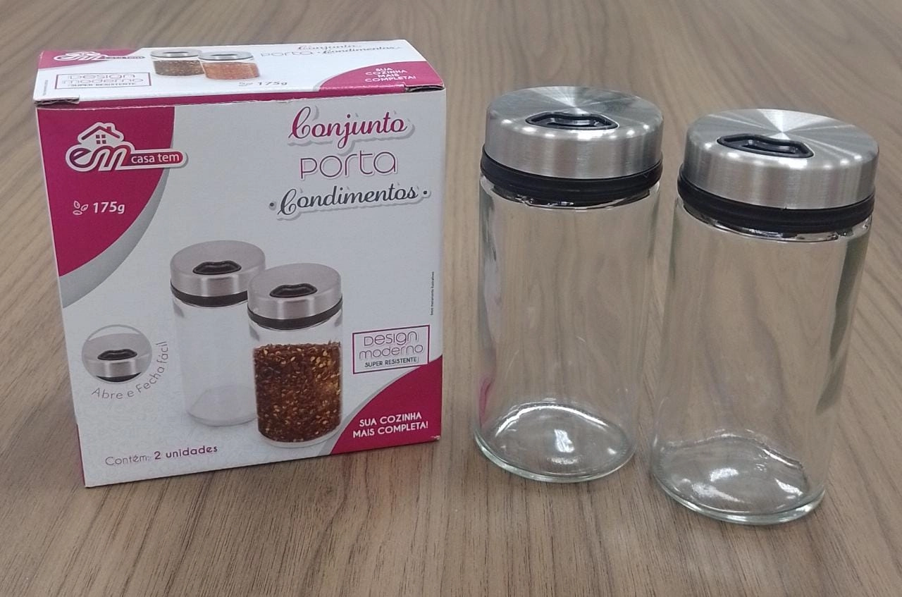 Jogo Porta Condimento Tampa Dosadora 175ml 2pcs 15810 Inga