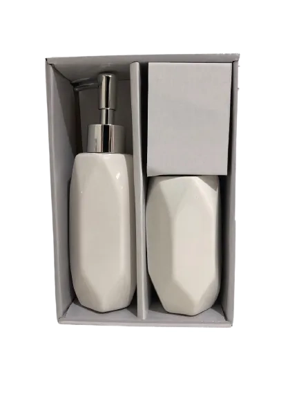 Kit Banheiro Diamante Branco 2pcs Cm12 15889 Inga