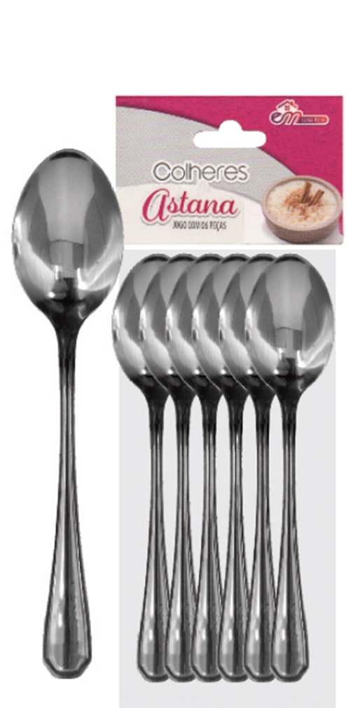 Jogo Colher Inox Silver 6un 12763 Inga