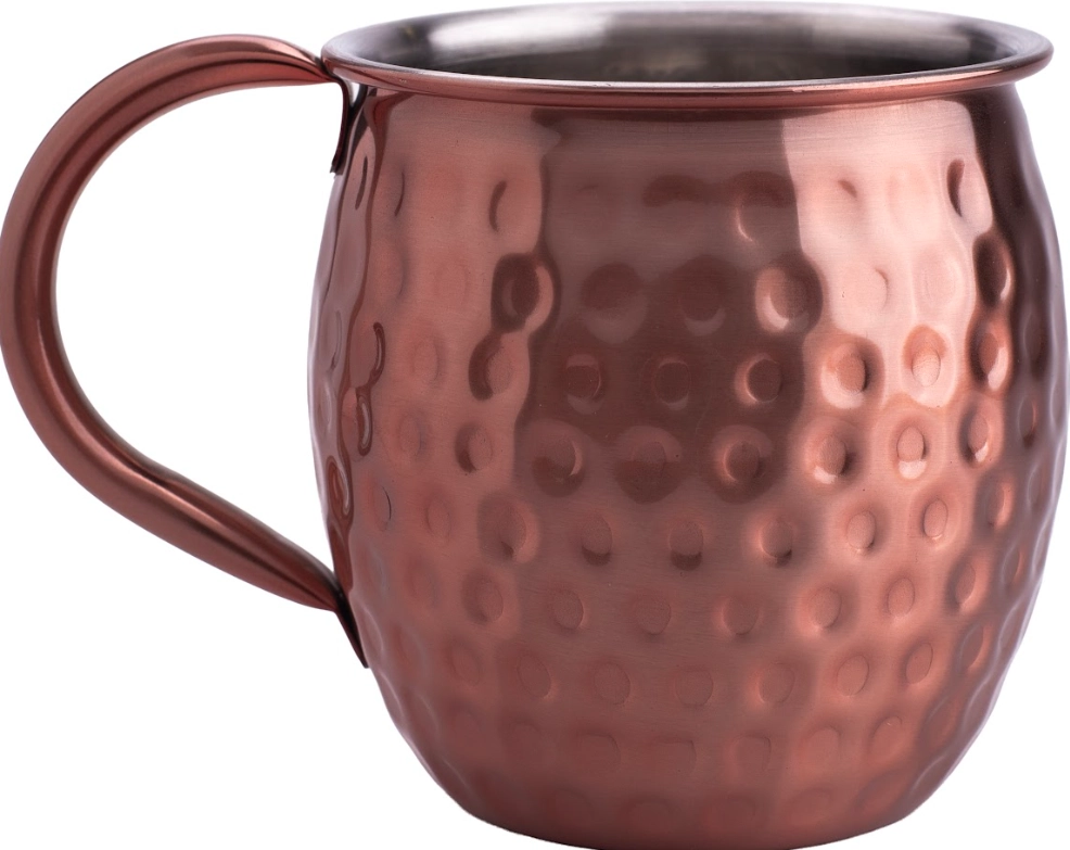 Caneca Moscow Mule Martelada Rose Gold 580ml 18313 Inga
