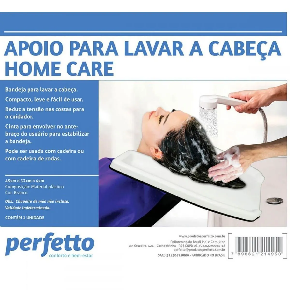 Apoio P/ Lavar A Cabeça No Leito Mobilittà - Perfetto Apoio