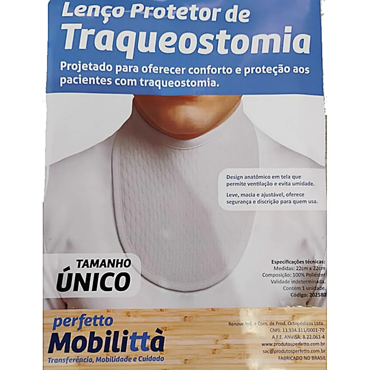 Lenço Protetor de Traqueostomia Perfetto - unidade