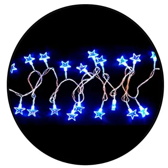 Pisca Pisca 20 Lampadas Estrela Led Az 8f 127v Nw080b201 Rio Master
