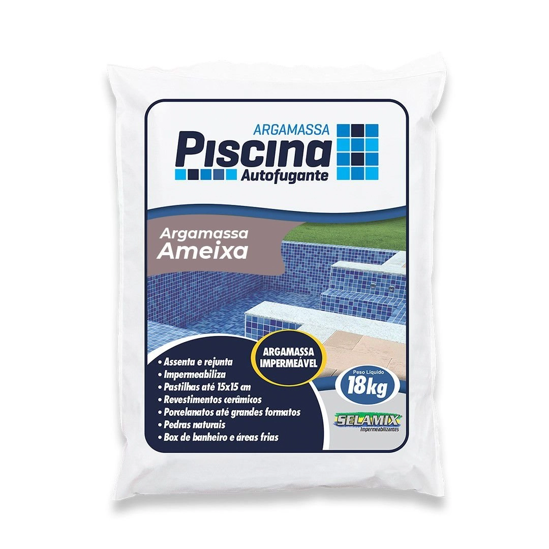 Argamassa Piscina Aut. Impermeável Cor Ameixa 18kg