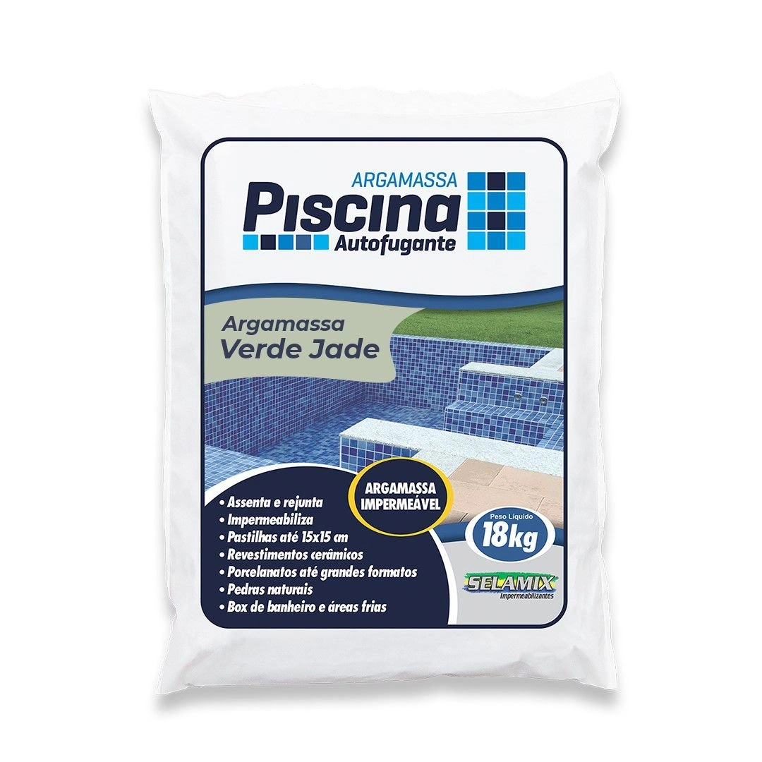 Argamassa Piscina Aut. Impermeável Cor Verde Jade 18kg