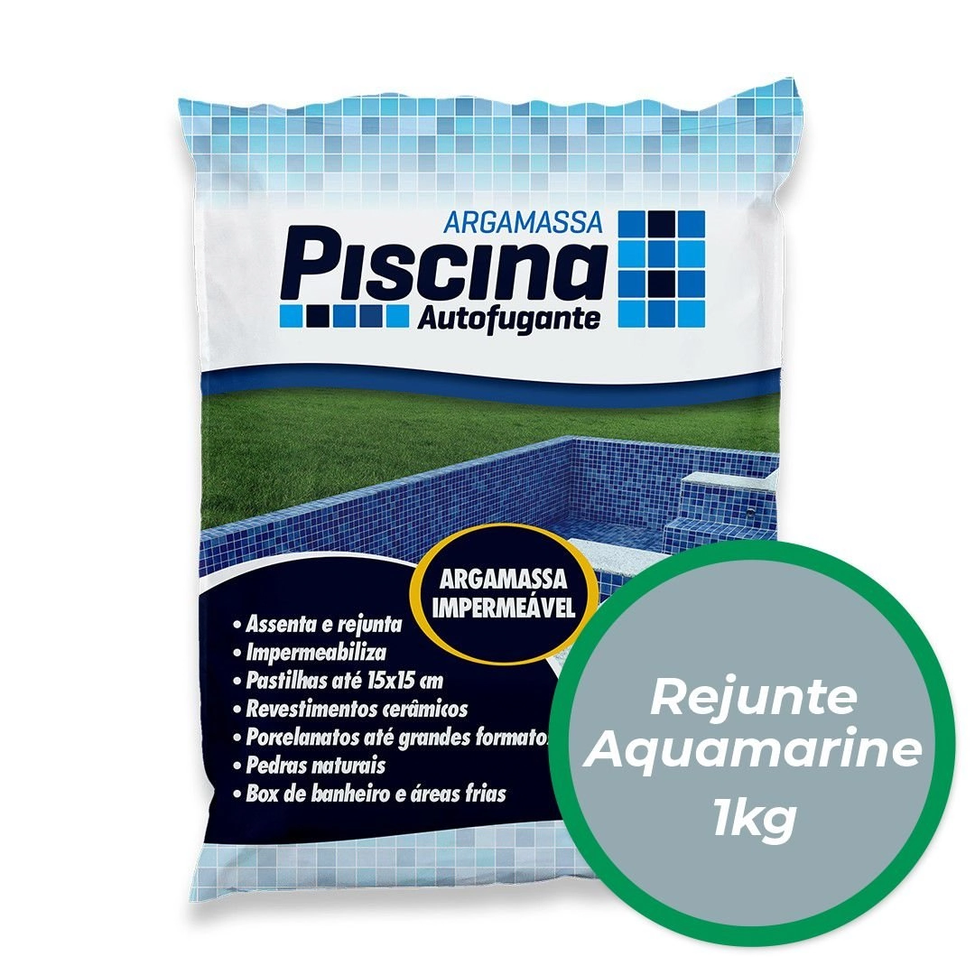 Rejunte Piscina Impermeável Cor Aquamarine 1kg