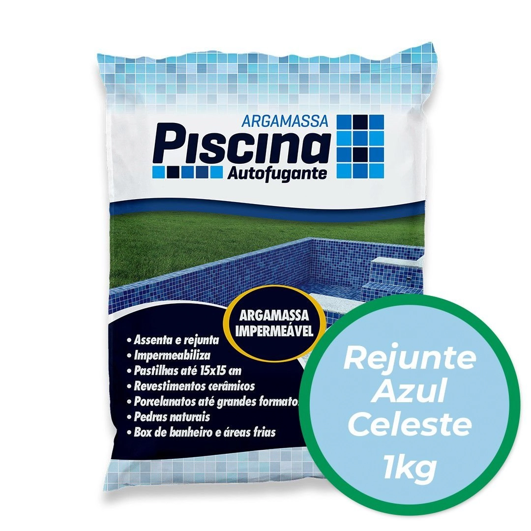 Rejunte Piscina Impermeável Cor Azul Celeste 1kg