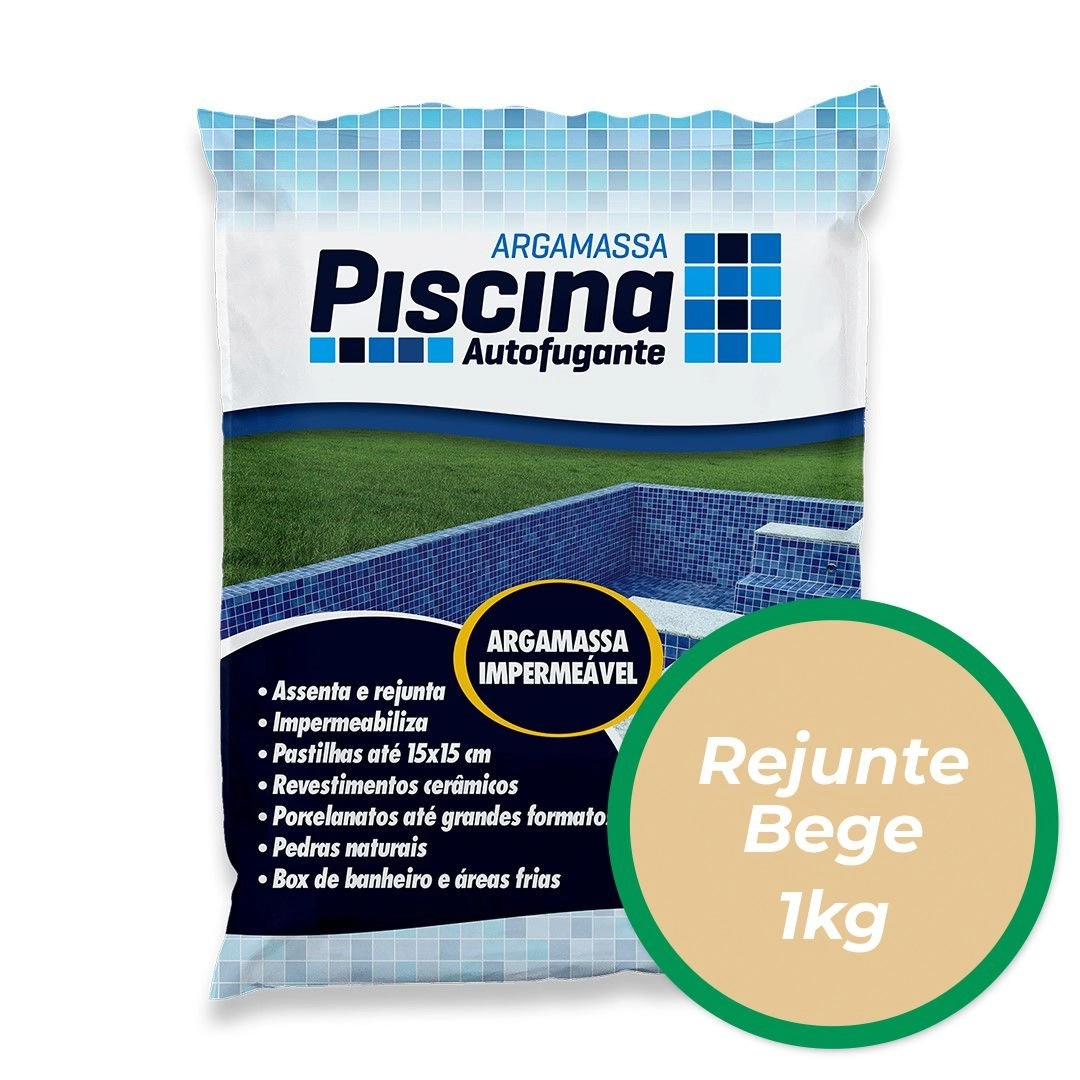Rejunte Piscina Impermeável Cor Bege 1kg
