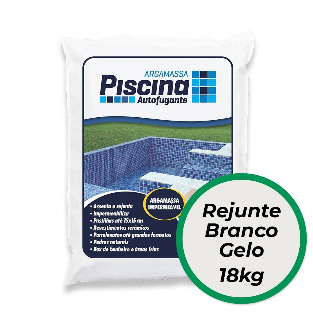 Rejunte Piscina Impermeável Cor Branco Gelo 1kg