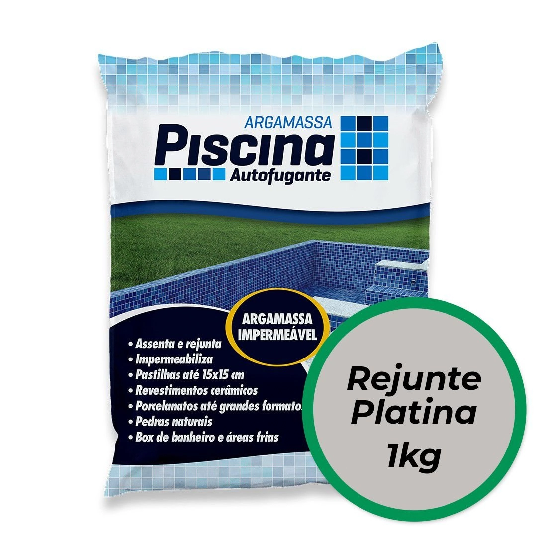 Rejunte Piscina Impermeável Cor Platina 1kg