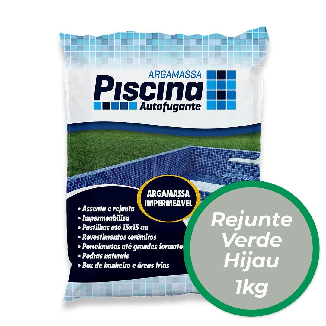 Rejunte Piscina Impermeável Cor Verde Hijau 1kg