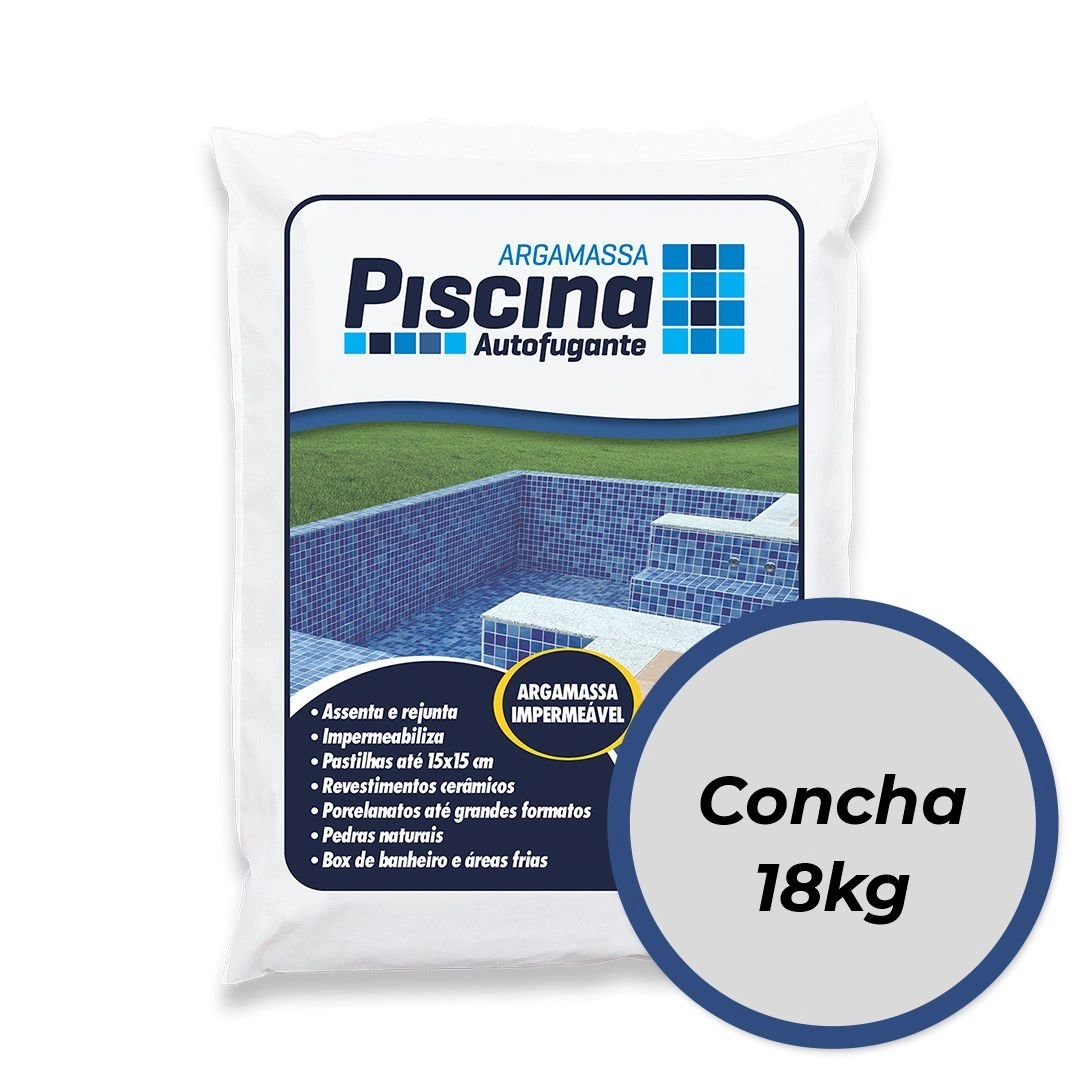 Argamassa Piscina Aut. Impermeável Cor Concha 18kg