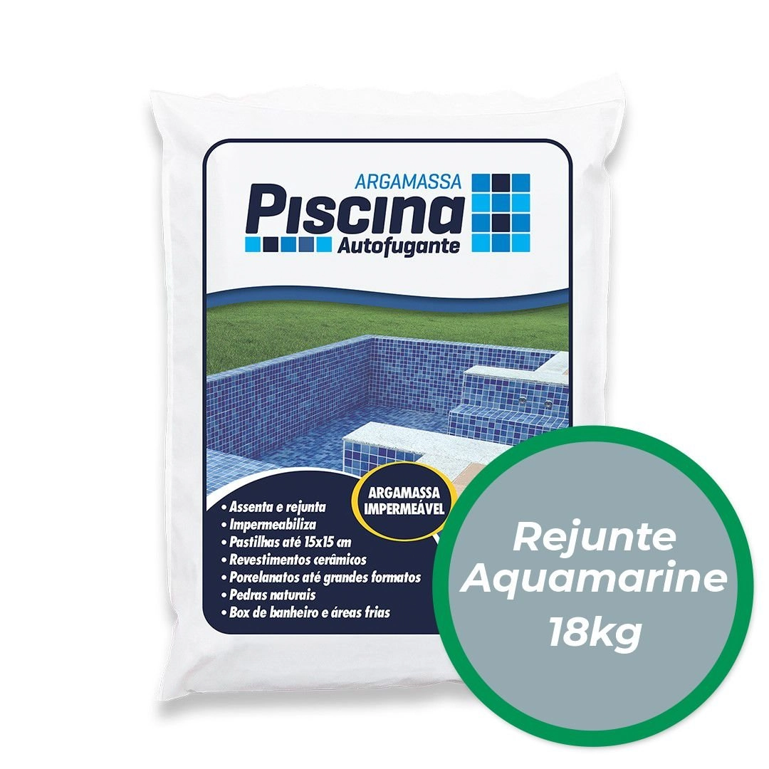 Rejunte Piscina Impermeável Cor Aquamarine 18kg