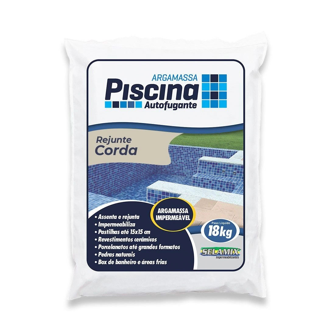 Rejunte Piscina Impermeável Cor Corda 18kg