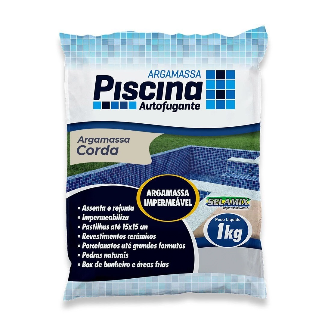 Argamassa Piscina Aut. Impermeável Cor Corda 1kg
