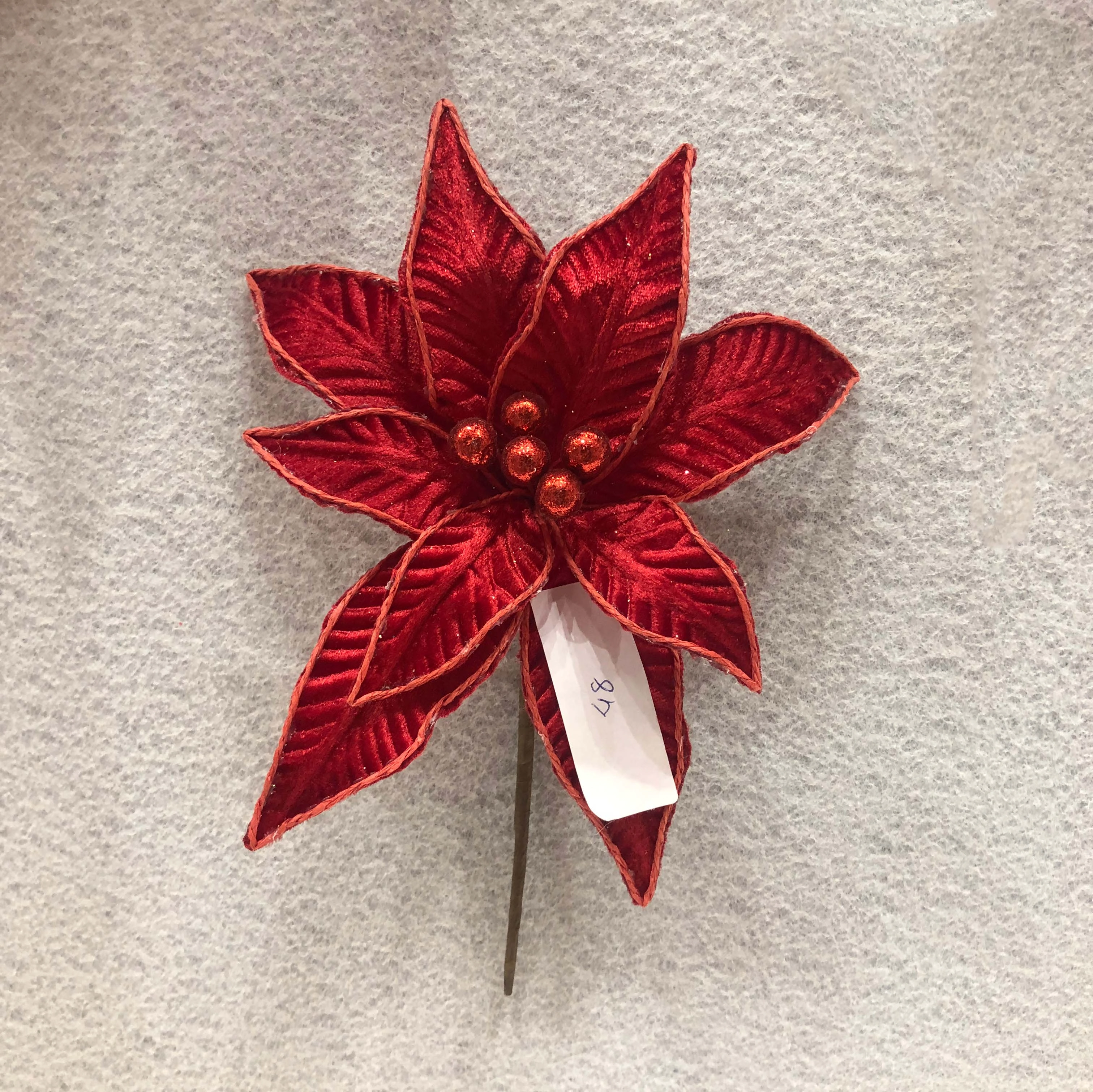 Haste Floral Poinsettia 25cm 30614vm Bela Flor