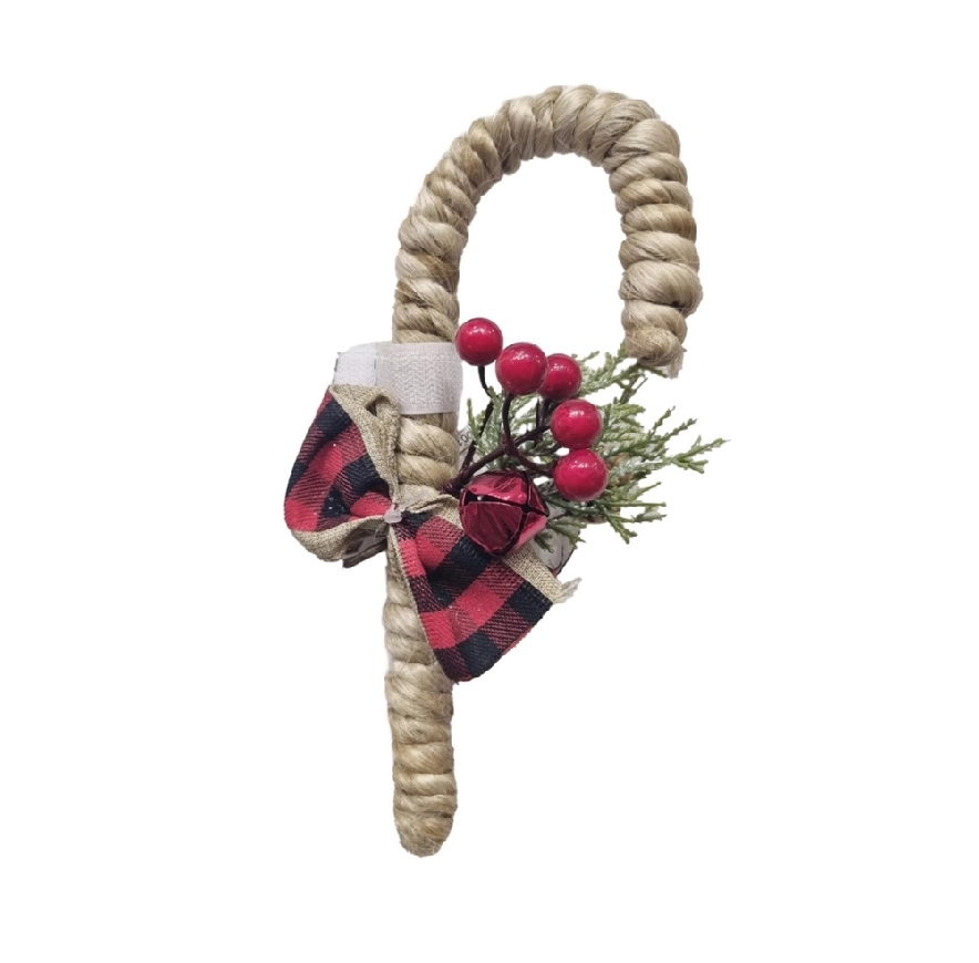 Enfeite Natal Bengala Azevinho 22cm 16416 Bela Flor