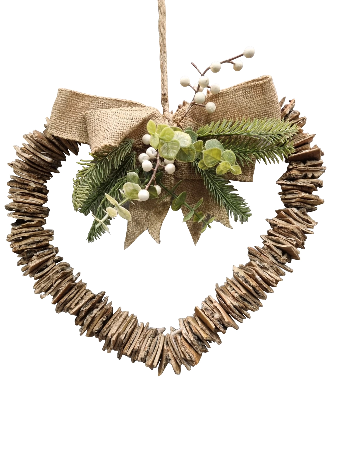 Guirlanda Coracao Laco 33x23x11cm 30241 Bela Flor