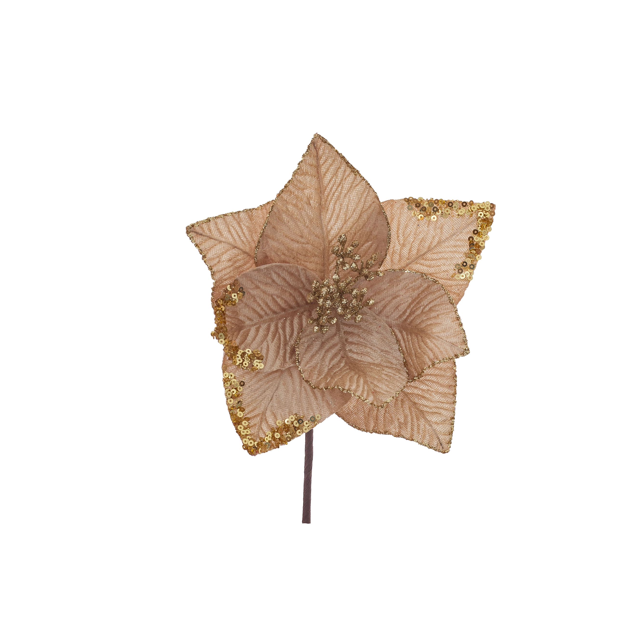 Haste Floral Poinsettia Brilho 20cm 30644 Bela Flor