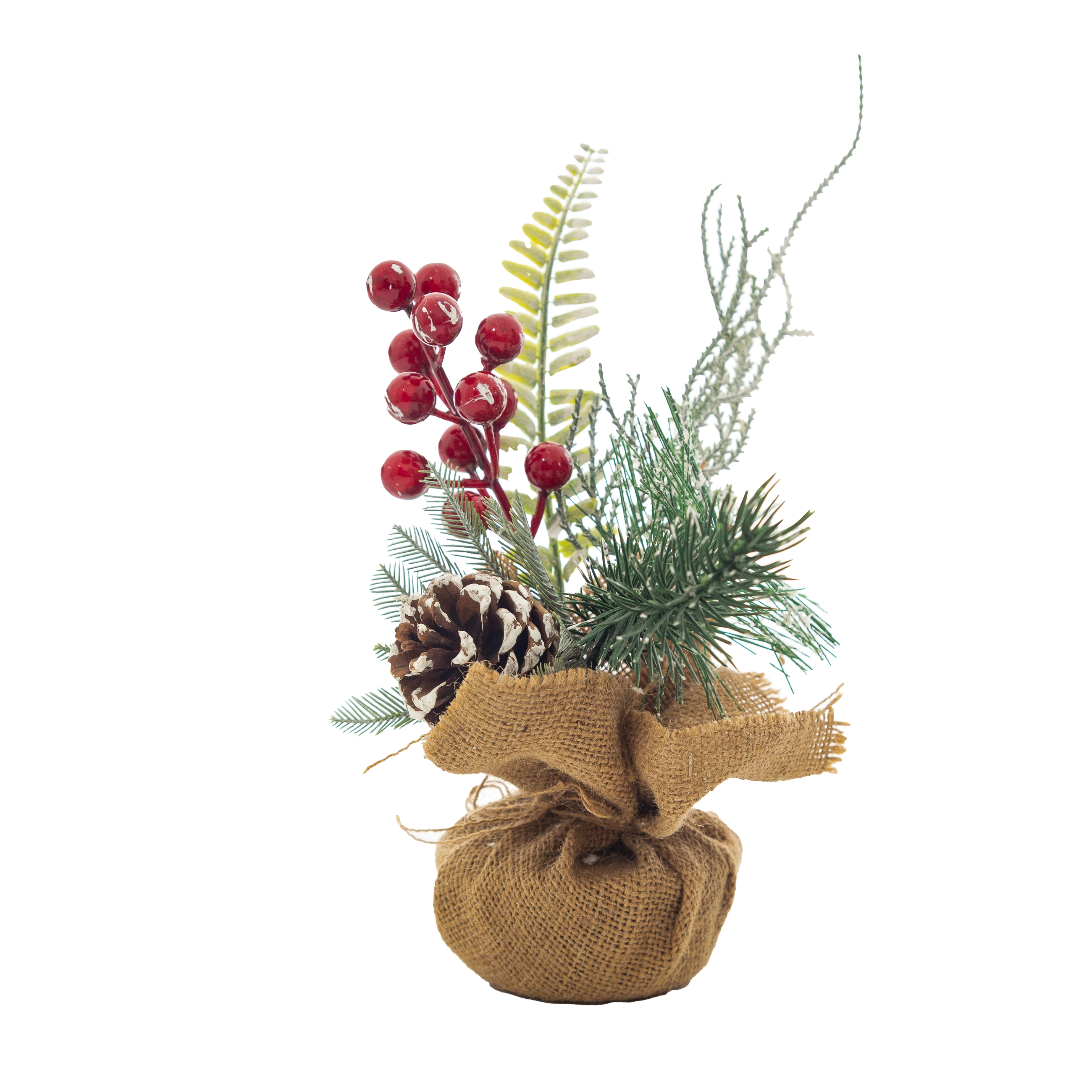 Mini Arranjo Natalino 20cm Vd Vm 30712 Bela Flor