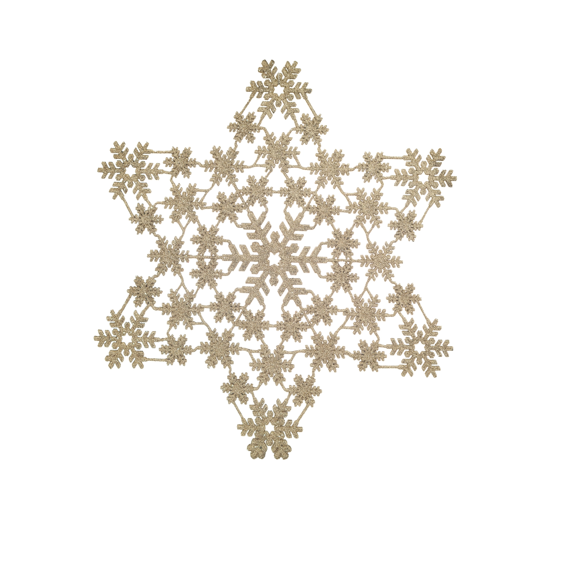 Enfeite Natal Estrela Floco Neve 32cm 17084ch Bela Flor