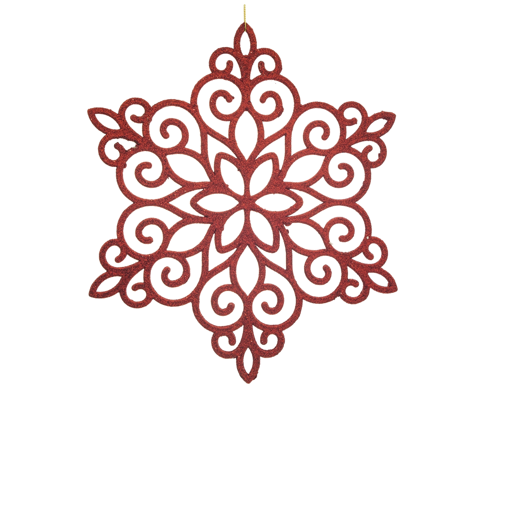 Enfeite Natal Estrela Arabesco 26.5x26cm Vermelho 17090vm Bela Flor