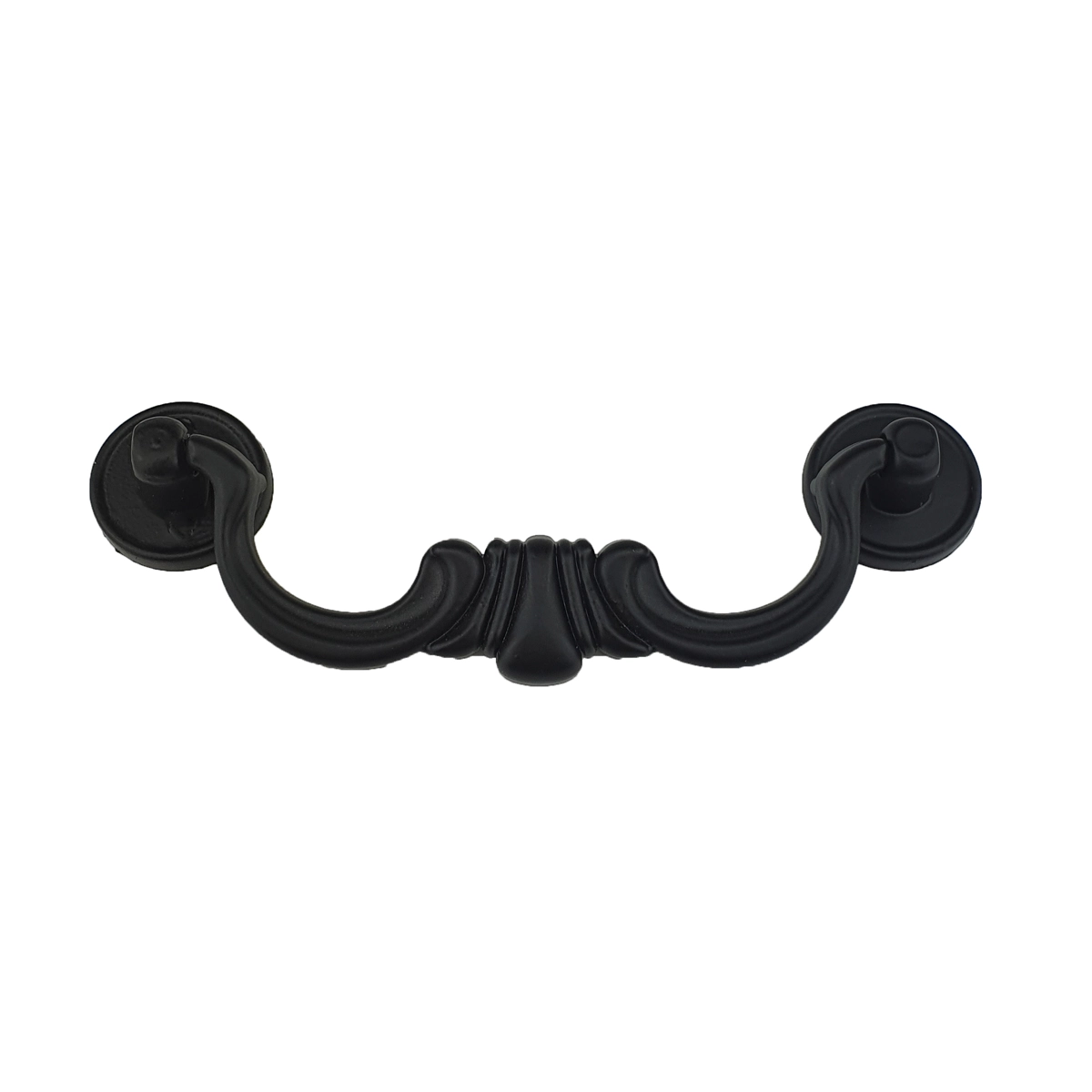 Kit 4 Puxadores Para Moveis Antigo Puxador Vintage Puxadores Moveis Antigos - Preto Fosco