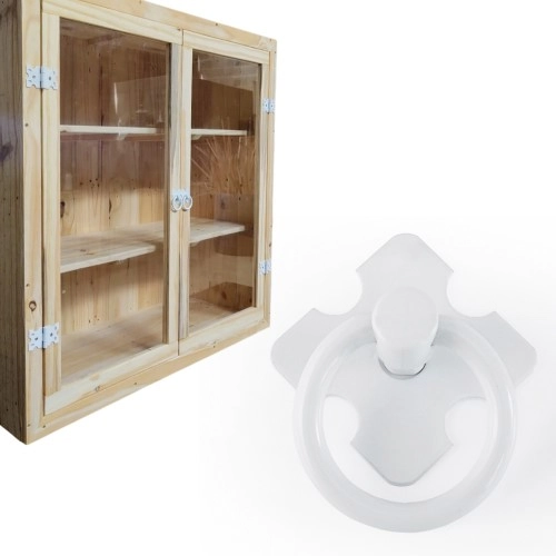Kit 12 Puxadores Argola Puxador Rustico Argola Para Moveis Colonial - Branco