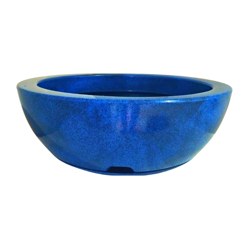 Vaso Bacia Polido Prato N2 Azul Marmorizado 1054 7 Mercadao